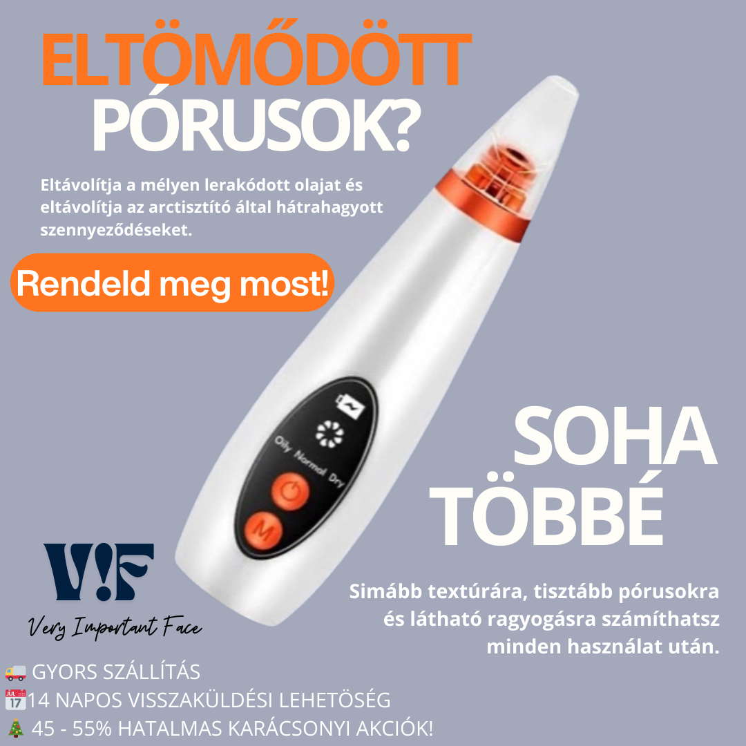 VIF DermaPure vákuumos pórustisztító – otthoni arctisztításhoz