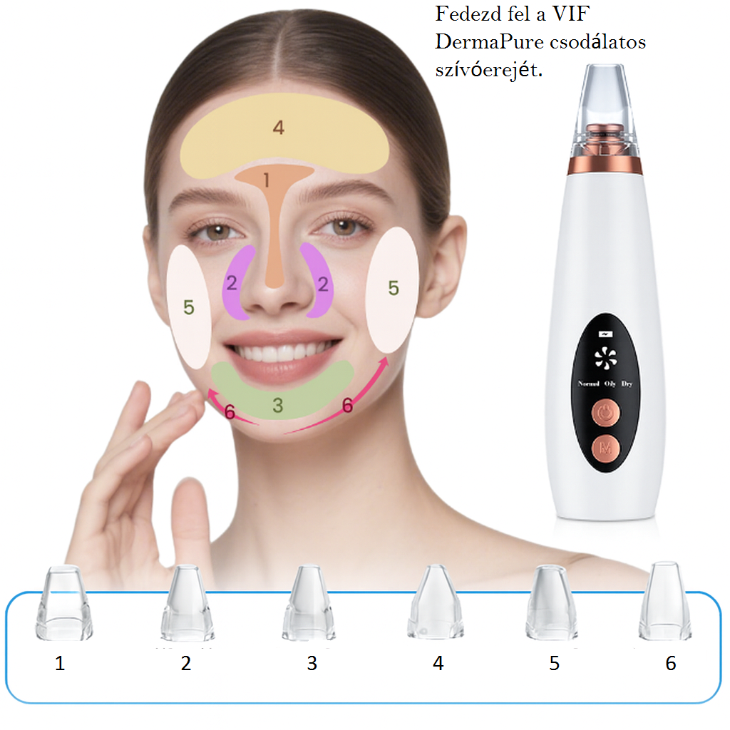 VIF™ DermaPure-vákuumos pórustisztító